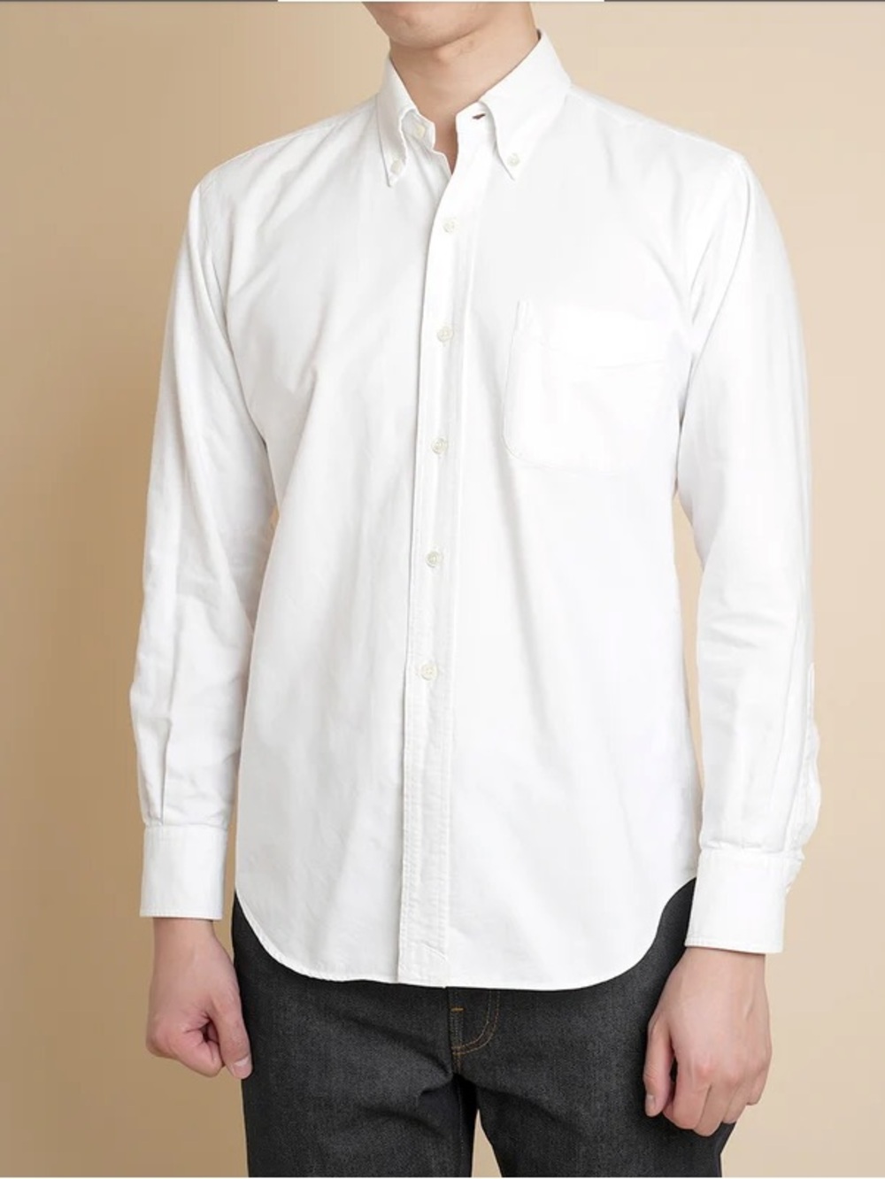 Kamakura Japan Made Men’s White Vintage Ivy Buttoned Down Oxford Shirt